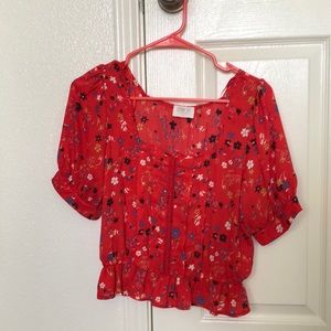 Red blouse